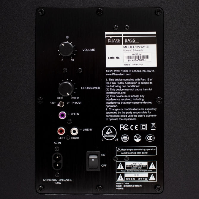 Phase Technology HV121-II Subwoofer