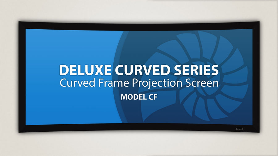 Severtson Deluxe Curved Series fixed-frame projection screen